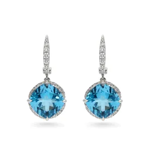 George Swiss Blue Topaz Earrings