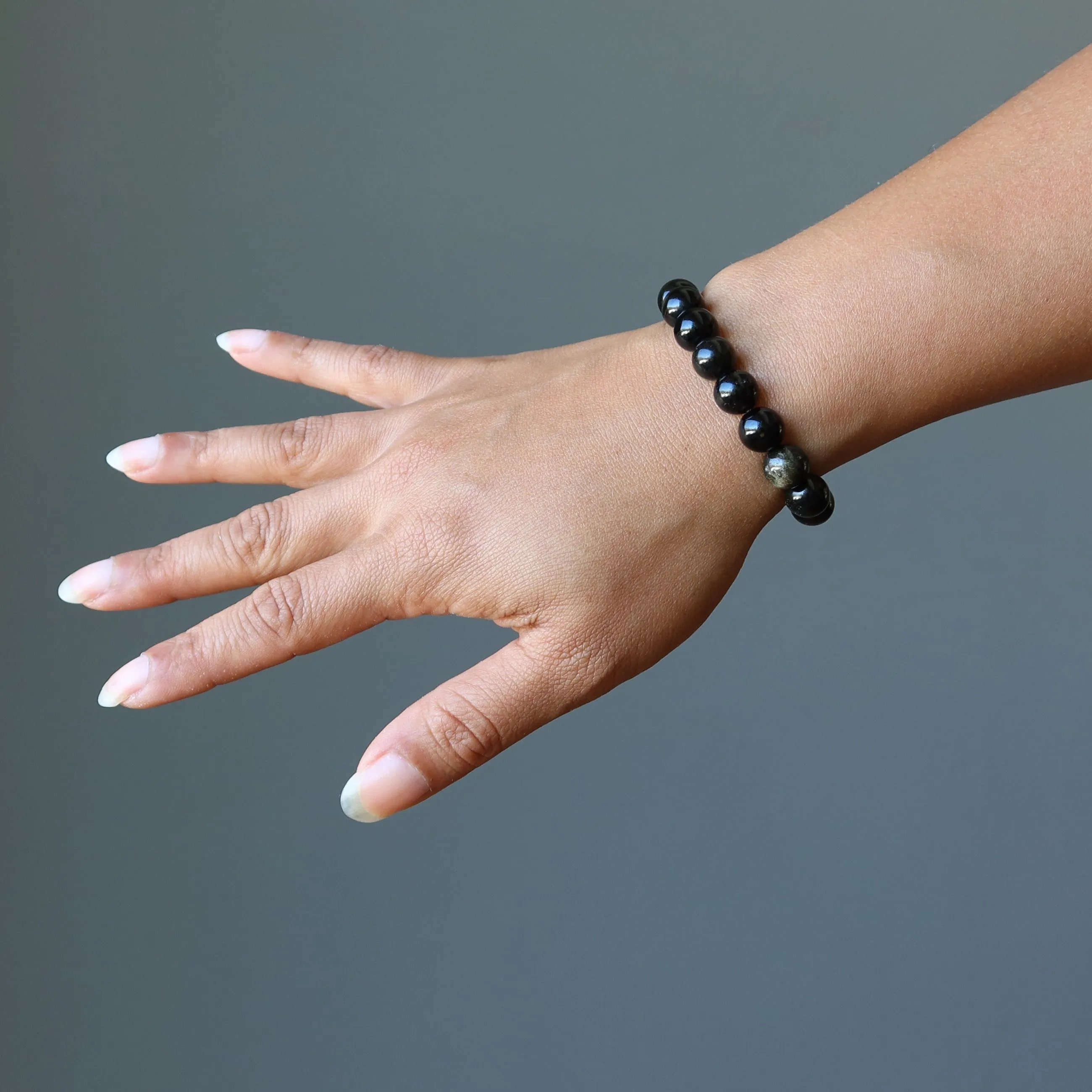 Gold Obsidian Bracelet Bedazzle
