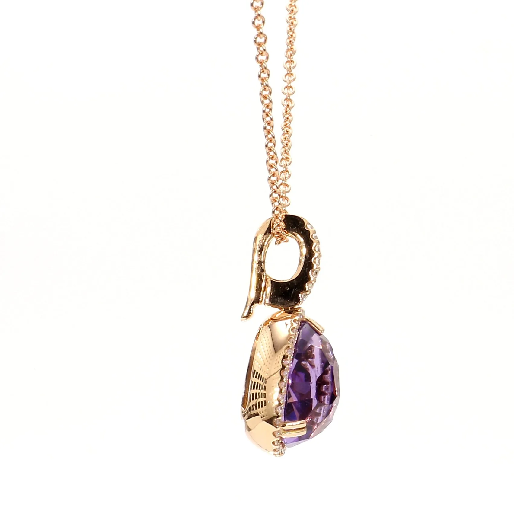 Grape Amethyst & Diamond Necklace