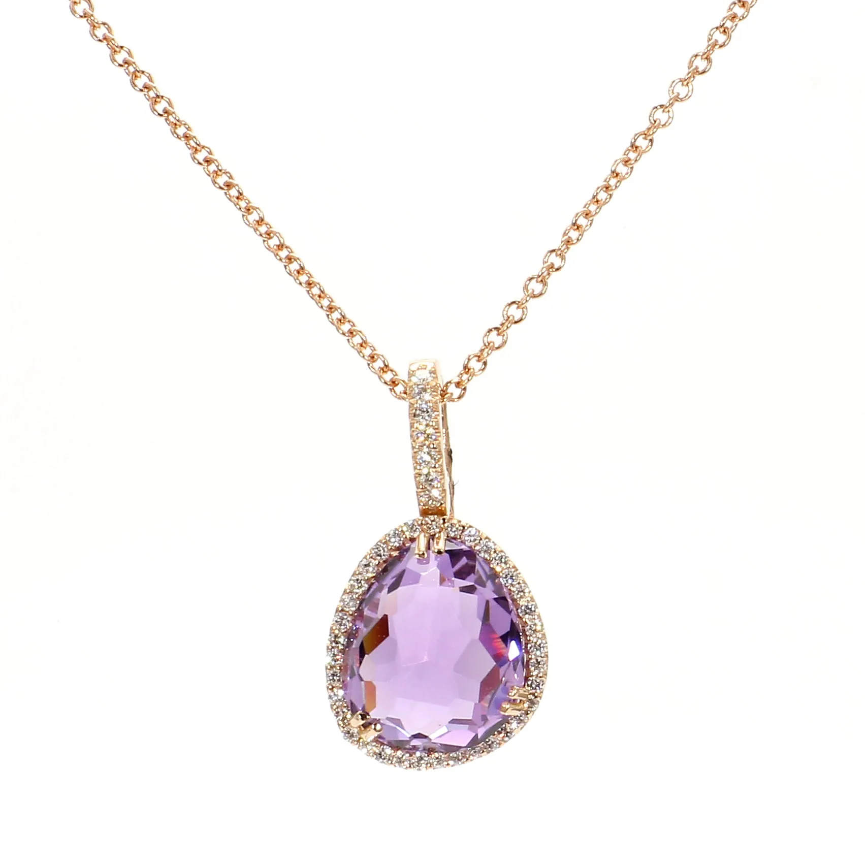 Grape Amethyst & Diamond Necklace