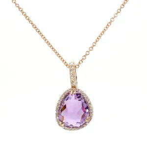 Grape Amethyst & Diamond Necklace