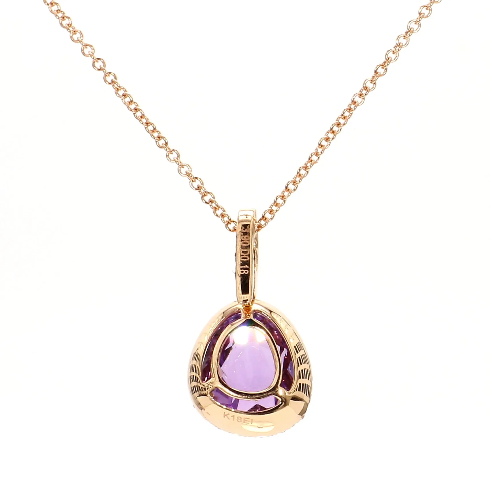 Grape Amethyst & Diamond Necklace
