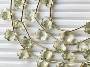 Green Amethyst Faceted Tree Shape Beads