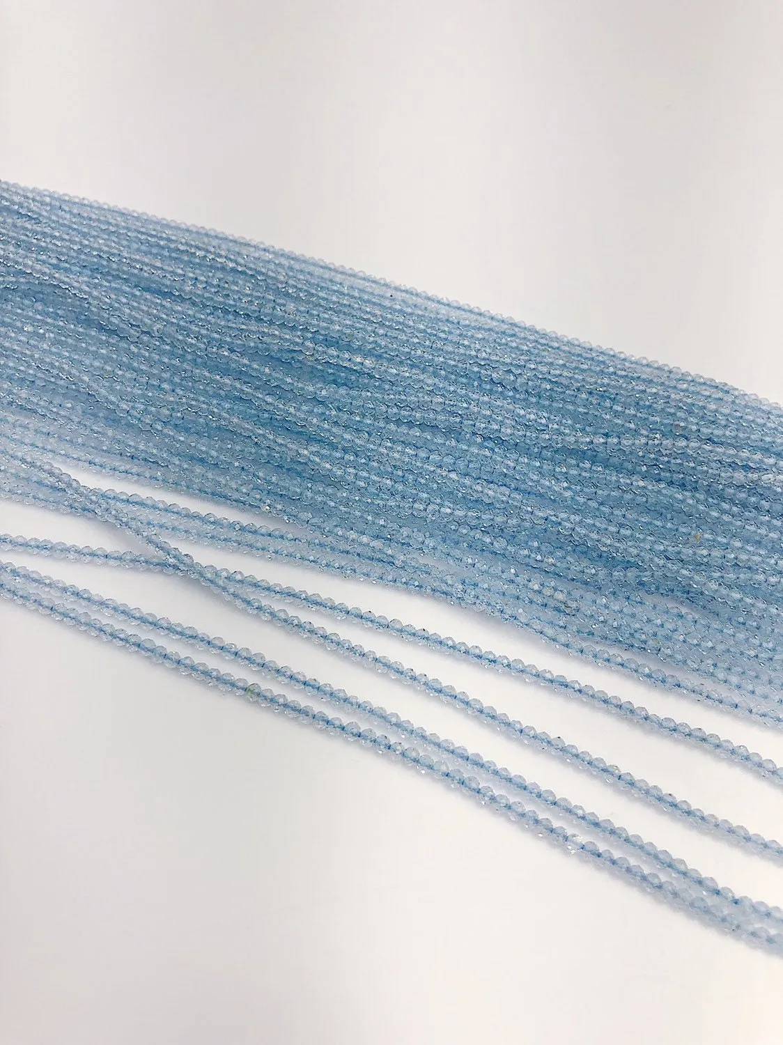 HALF OFF SALE - Blue Topaz Gemstone Beads, Full Strand, Semi Precious Gemstone, 13"