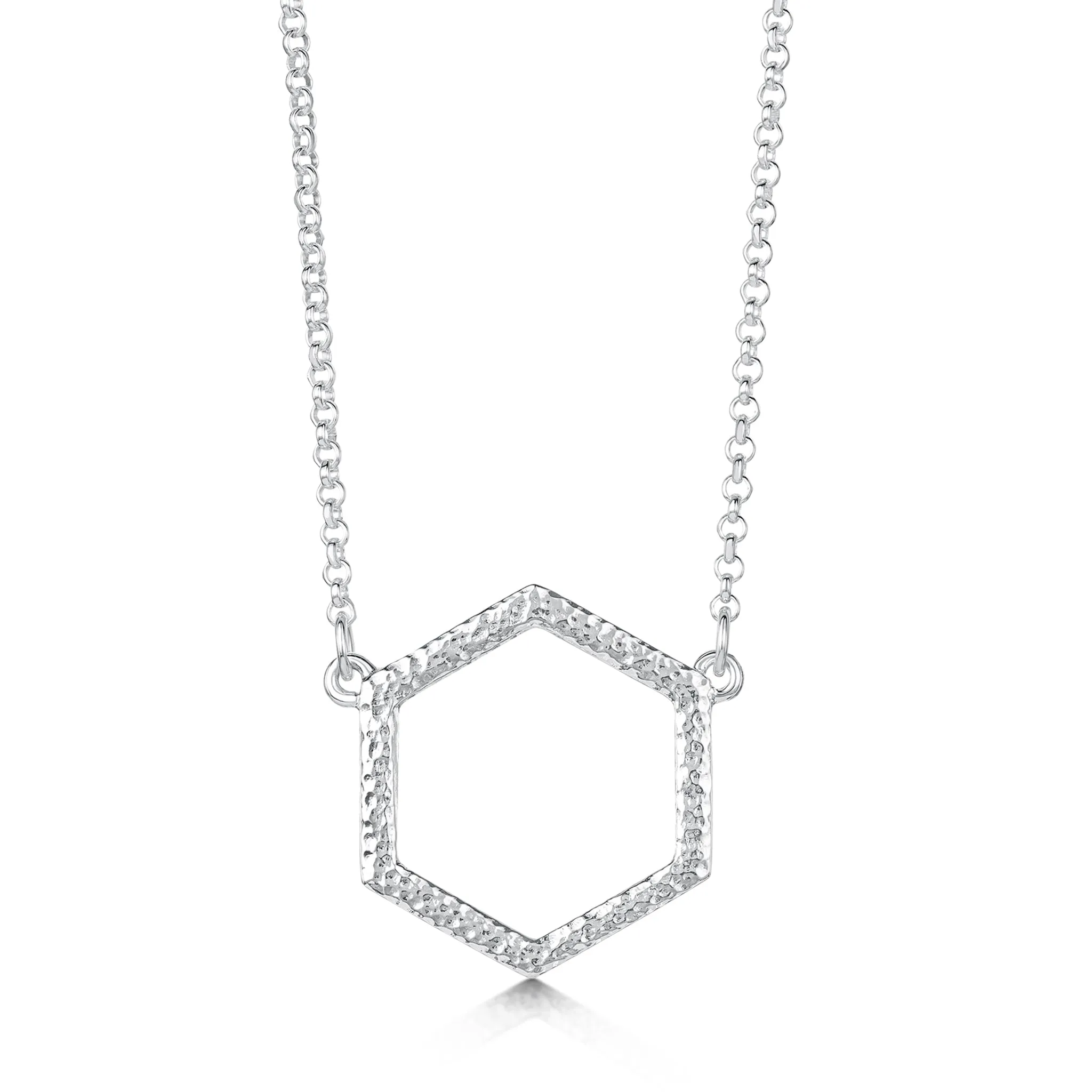 Honeycomb Necklace in Sterling Silver