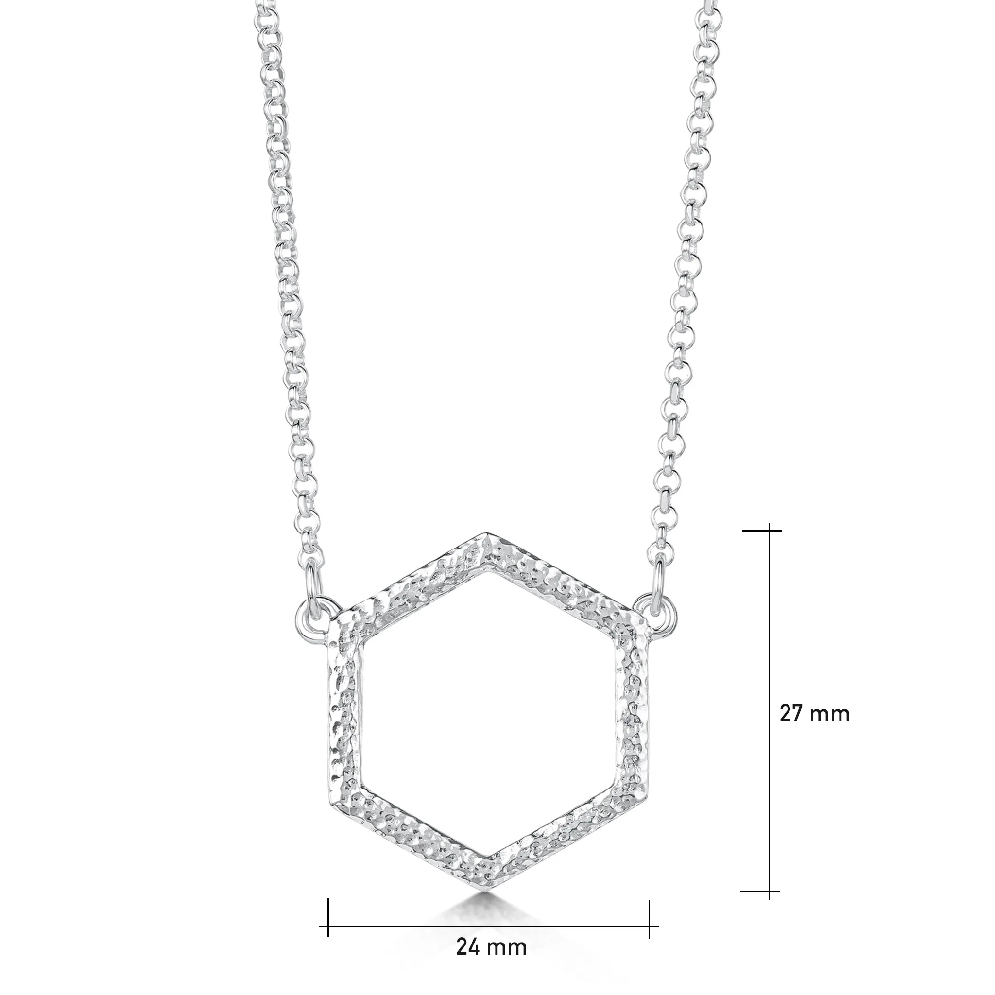 Honeycomb Necklace in Sterling Silver