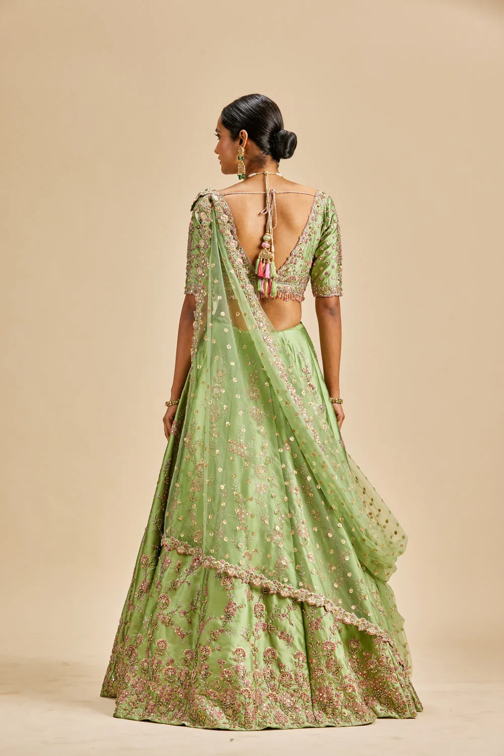 Jade Green Lehenga Choli Set