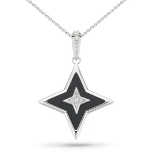Kit Heath Empire Astoria Glitz Onyx & CZ Star Necklace
