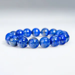 Lapis Lazuli 10mm Beaded Stretch 7 inch Bracelet