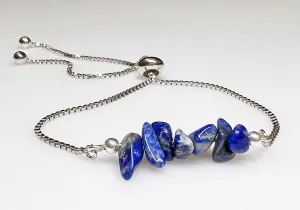 Lapis Lazuli Gemstone Bracelet - Lapis Lazuli  Gemstone Adjustable Bracelet