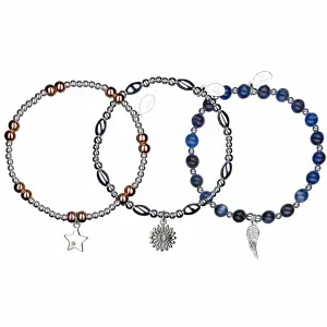 Love & Hope Stacking Bracelets - Set of 3