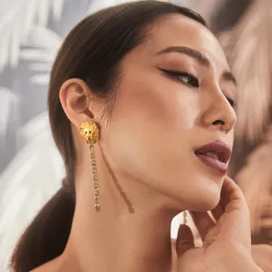 Merlion Earrings with Stones
