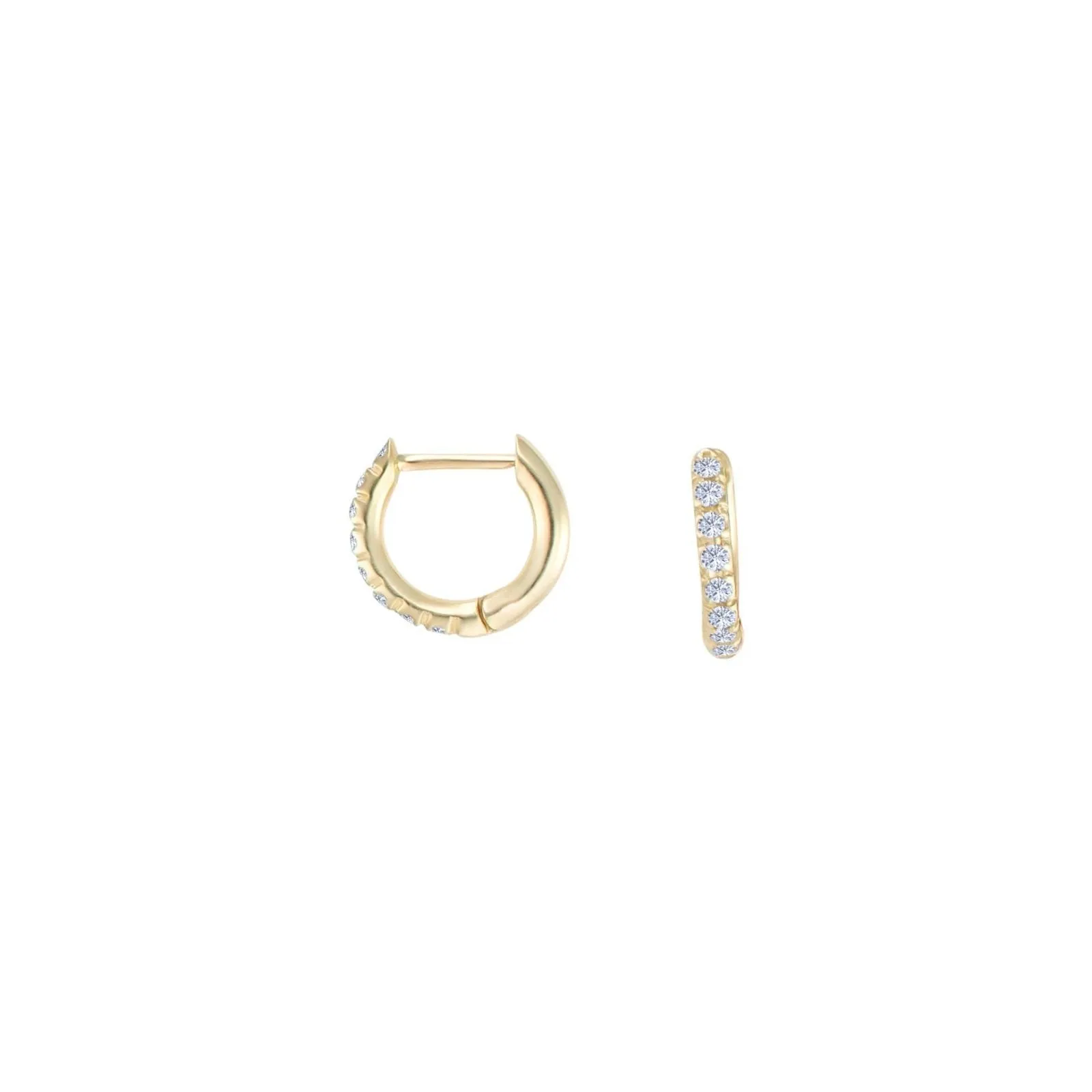 Mini Diamond Huggie Earrings