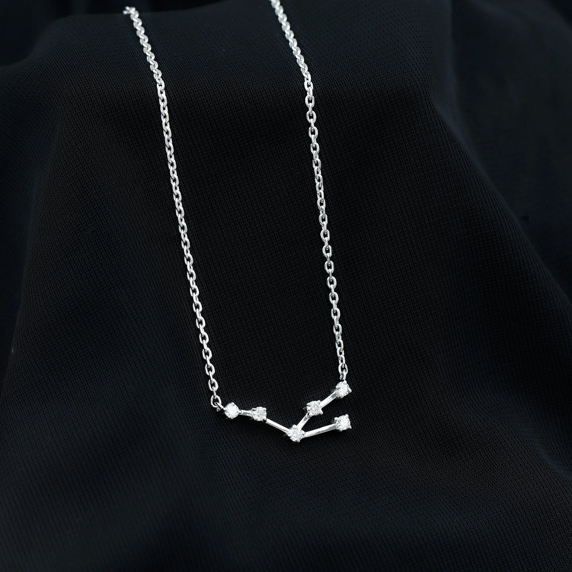 Moissanite Constellation Taurus Zodiac Sign Necklace