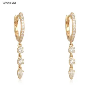Moonstone Dream Huggie Earrings