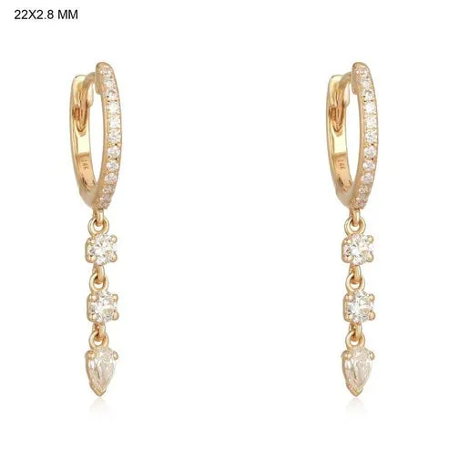 Moonstone Dream Huggie Earrings