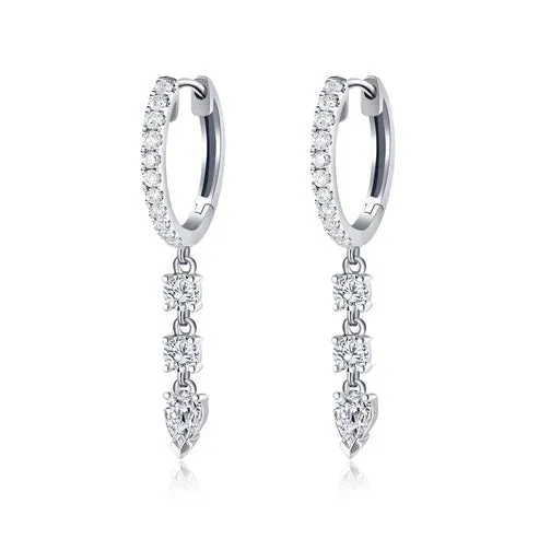 Moonstone Dream Huggie Earrings