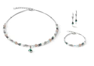 Mother of pearl & emerald green set