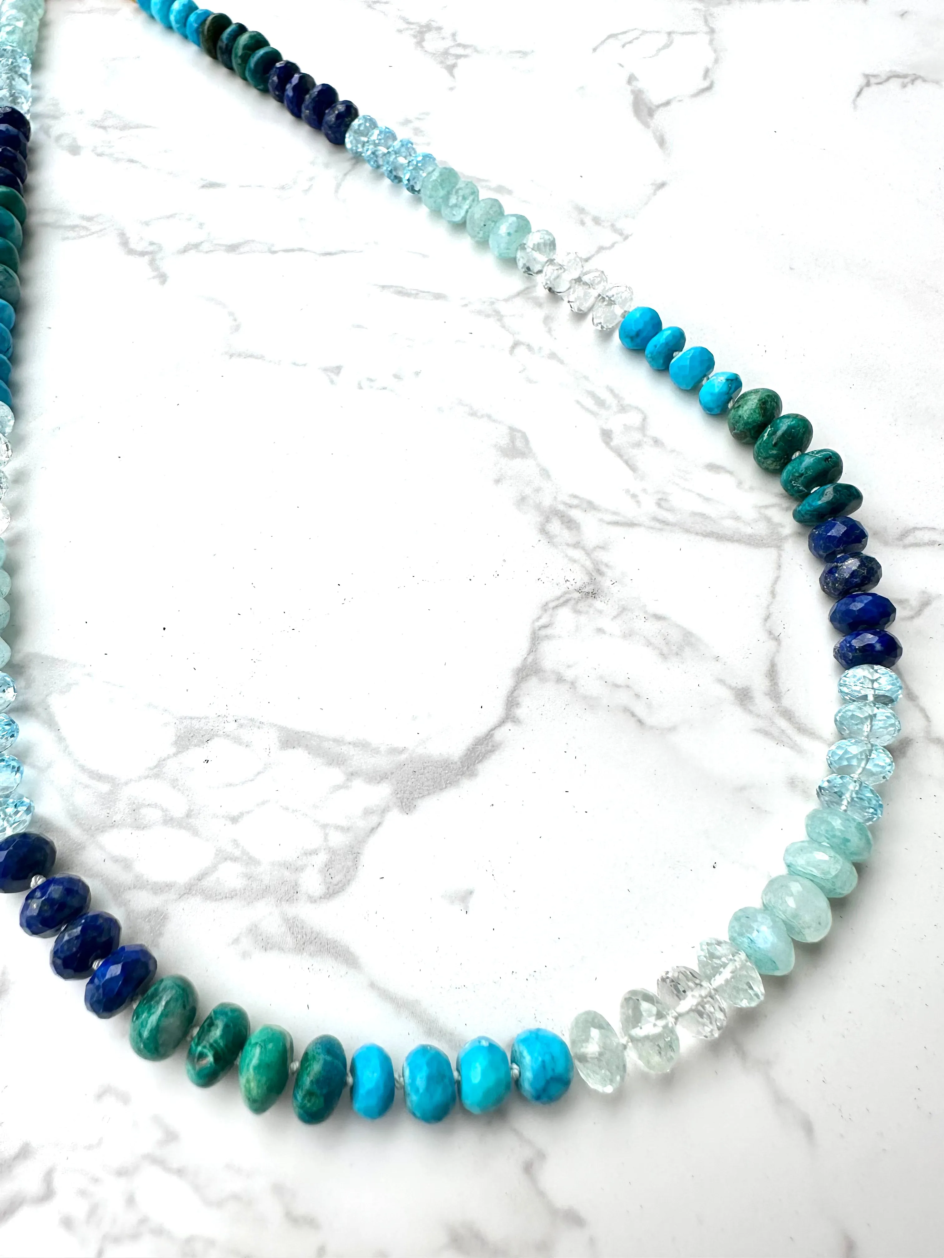 Multi Gemstone Knotted Necklace