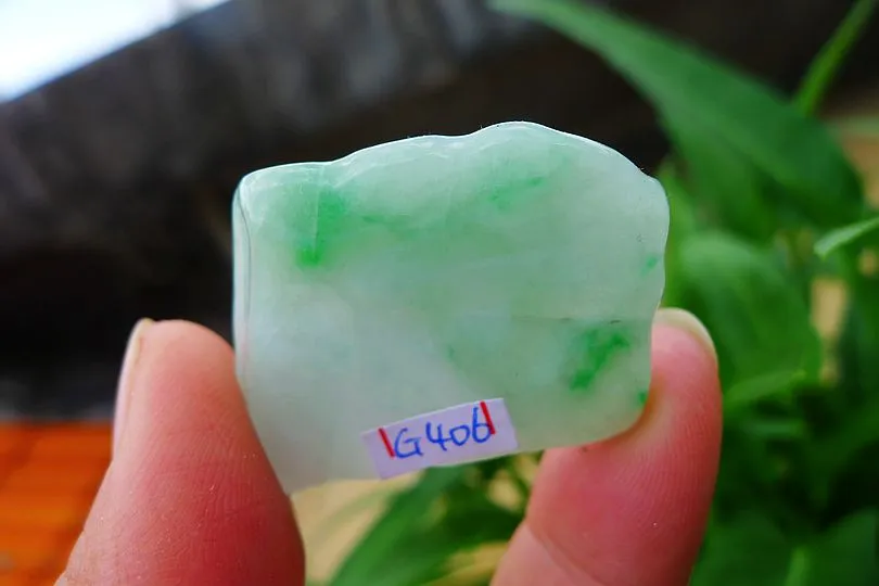 Natural Jade Rough Jadeite Raw (13g,3.5X2.7X0.55cm)