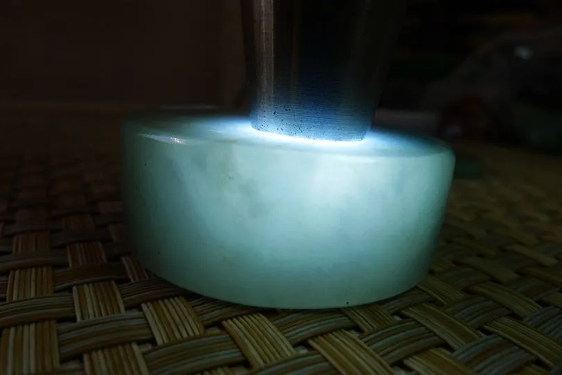 Natural Jade Rough Jadeite Raw (141g,5.25X5.25X1.9cm)