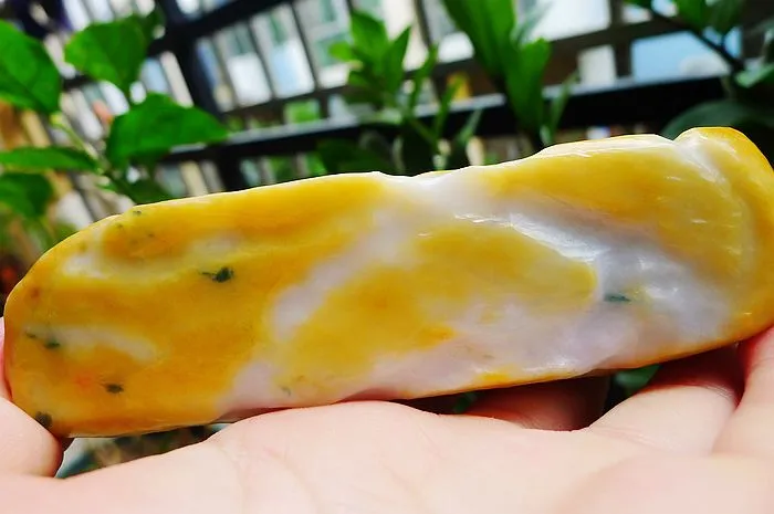 Natural Jade Rough Jadeite Raw (393g,12.6X4.8X3.5cm)