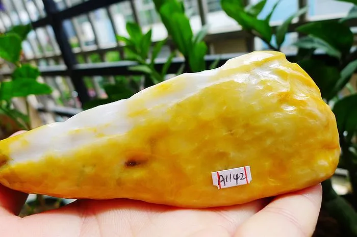 Natural Jade Rough Jadeite Raw (393g,12.6X4.8X3.5cm)