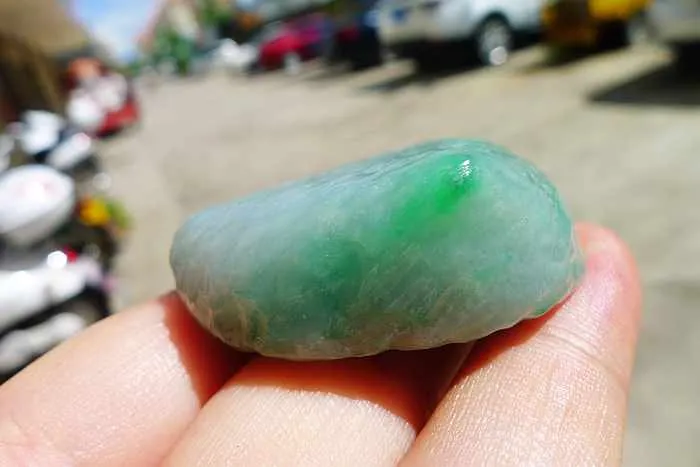 Natural Jade Rough Jadeite Raw (53g,4.7X3.9X1.35cm)