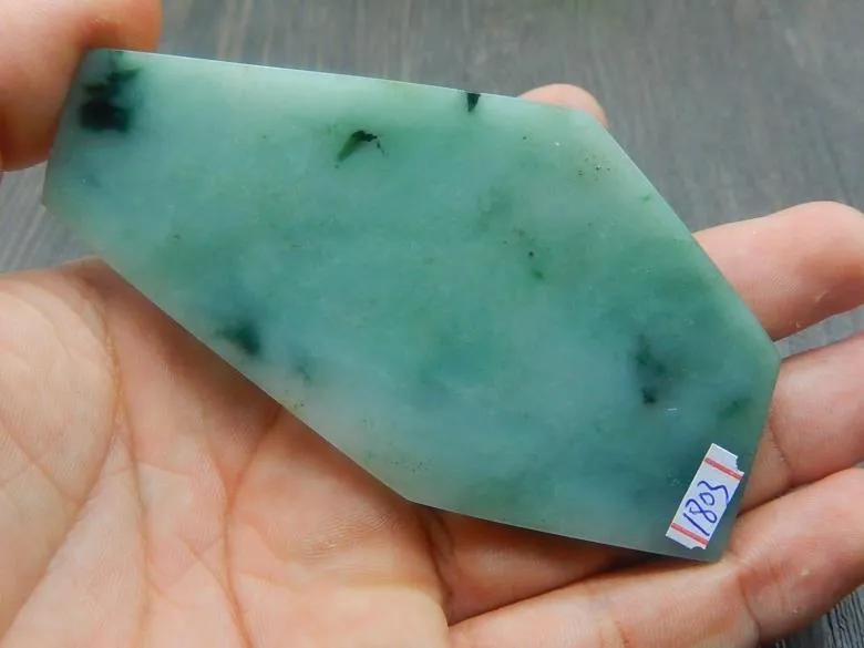 Natural Jade Rough Jadeite Raw (59g, 94X50X5.3mm)