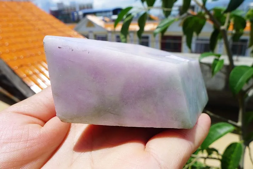 Natural Jade Rough Jadeite Raw (625g,11.5X5.5X4.8cm)