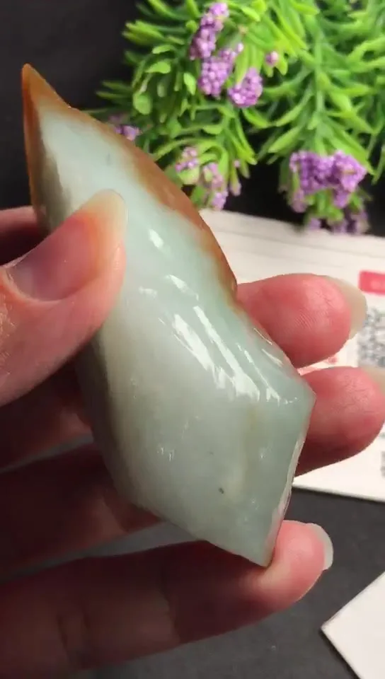 Natural Jade Rough Jadeite Raw (92g,8.0x2.4x1.9cm)-V3037