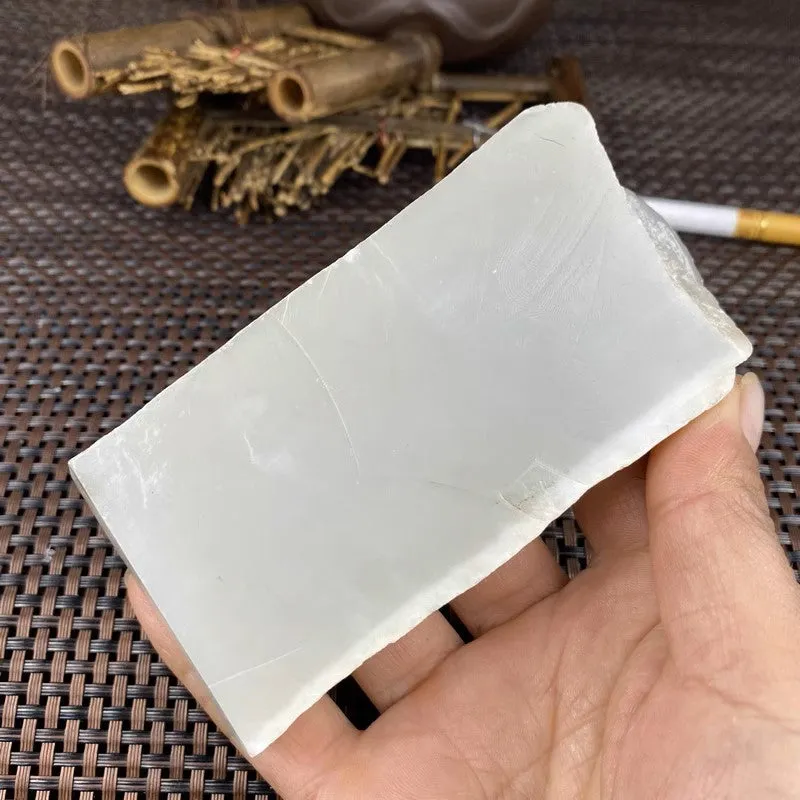 Natural Kunlun Jade Rough Nephrite Raw (231g,9.3X5.1X1.4cm)