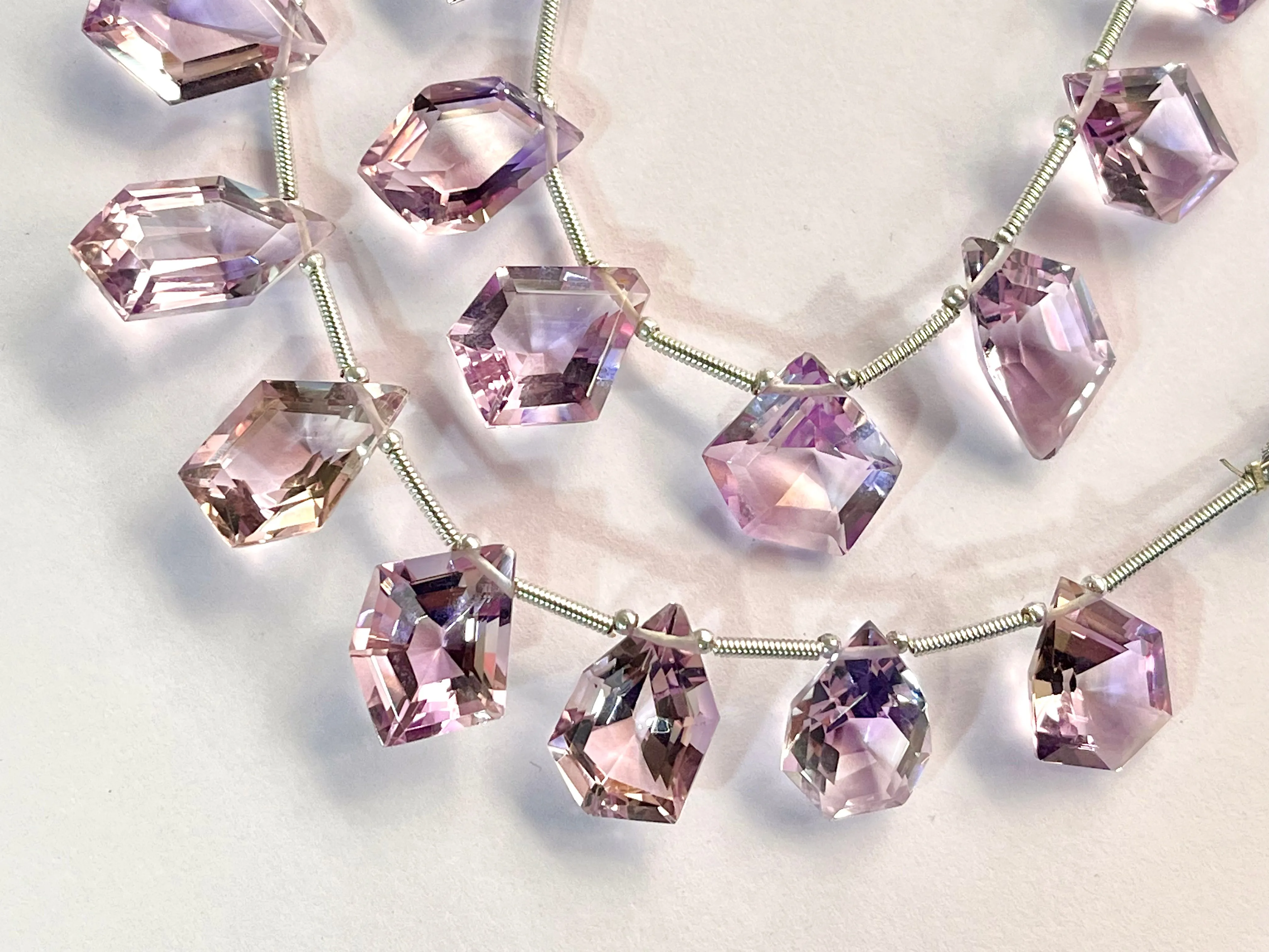 Natural Pink Amethyst uneven shape Cut stone beads, Amethyst beads for jewelry making, Amethyst briolette, Amethyst Beads, 10 Pieces
