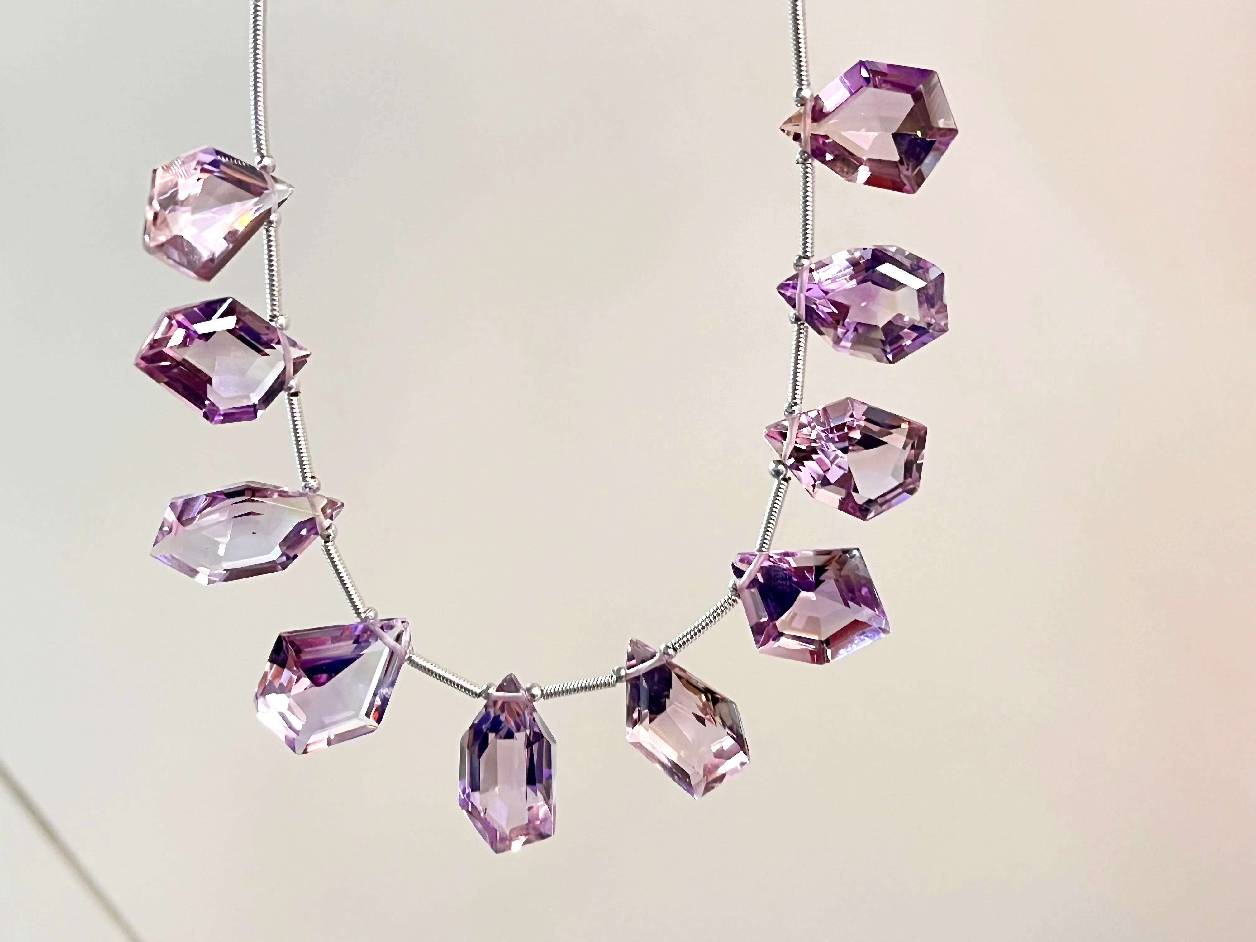 Natural Pink Amethyst uneven shape Cut stone beads, Amethyst beads for jewelry making, Amethyst briolette, Amethyst Beads, 10 Pieces