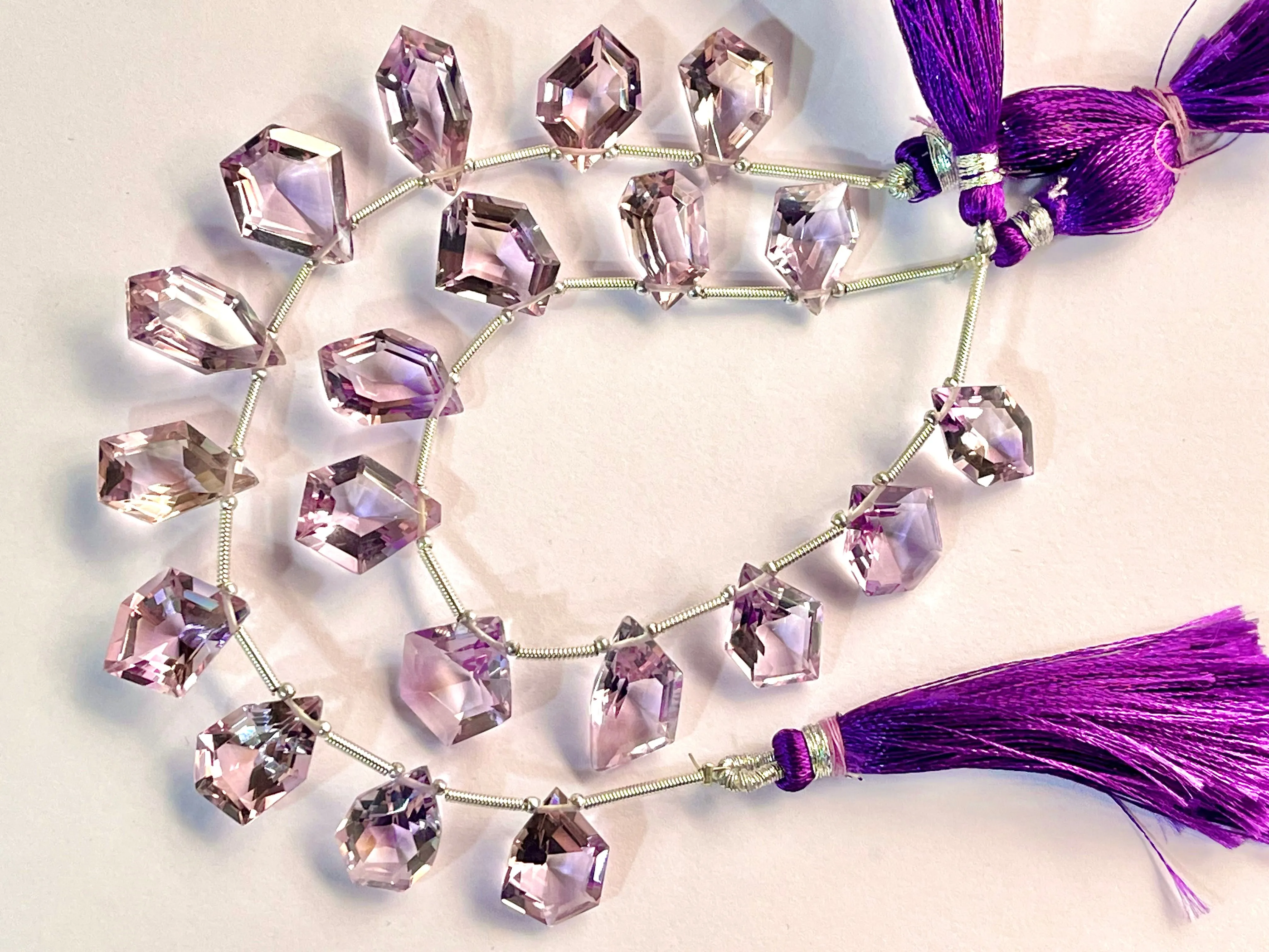 Natural Pink Amethyst uneven shape Cut stone beads, Amethyst beads for jewelry making, Amethyst briolette, Amethyst Beads, 10 Pieces
