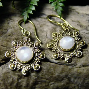 Negrasi Stone Brass Earrings