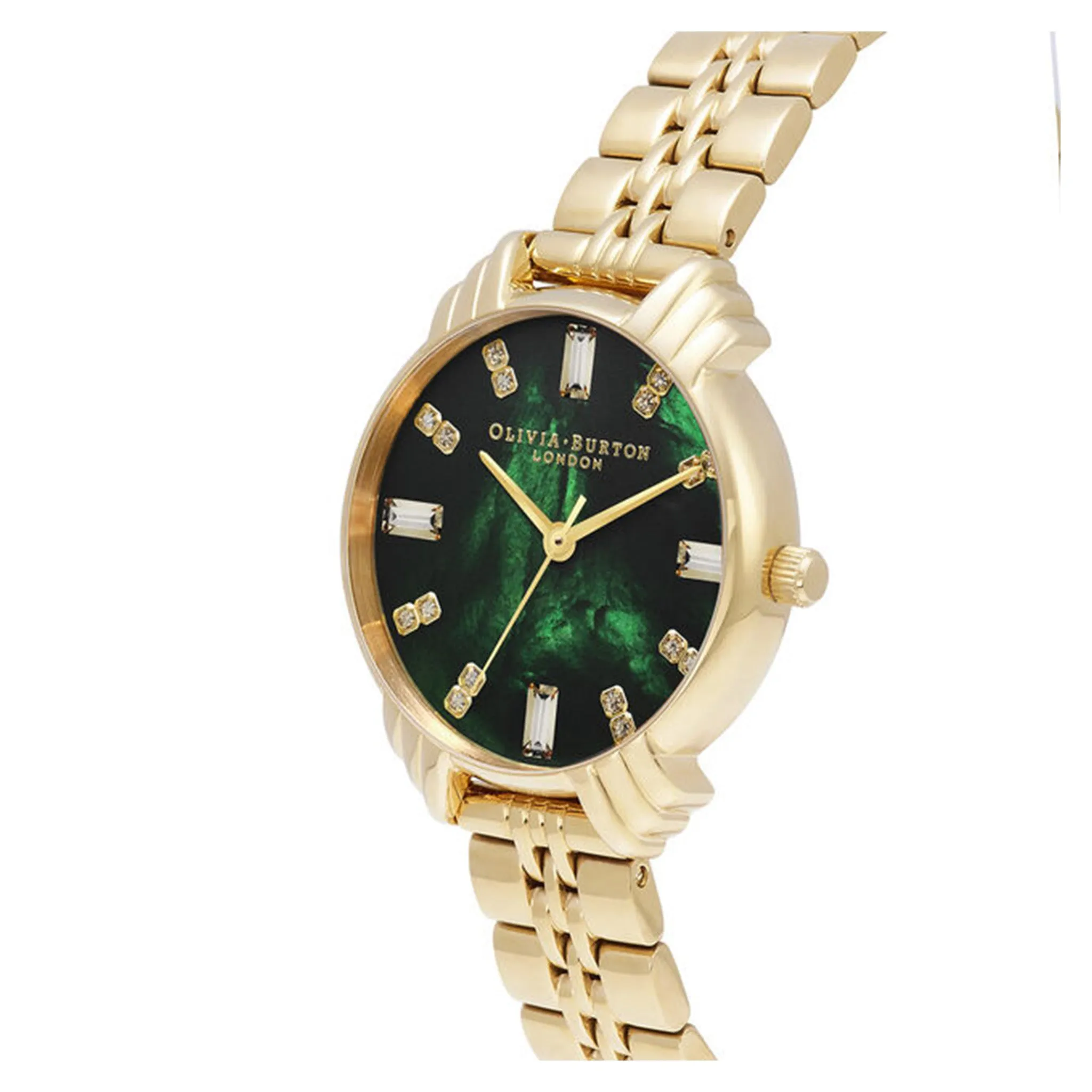 Olivia Burton Art Deco Midi Dial Emerald Green & Gold Women's Watch - OB16DC02