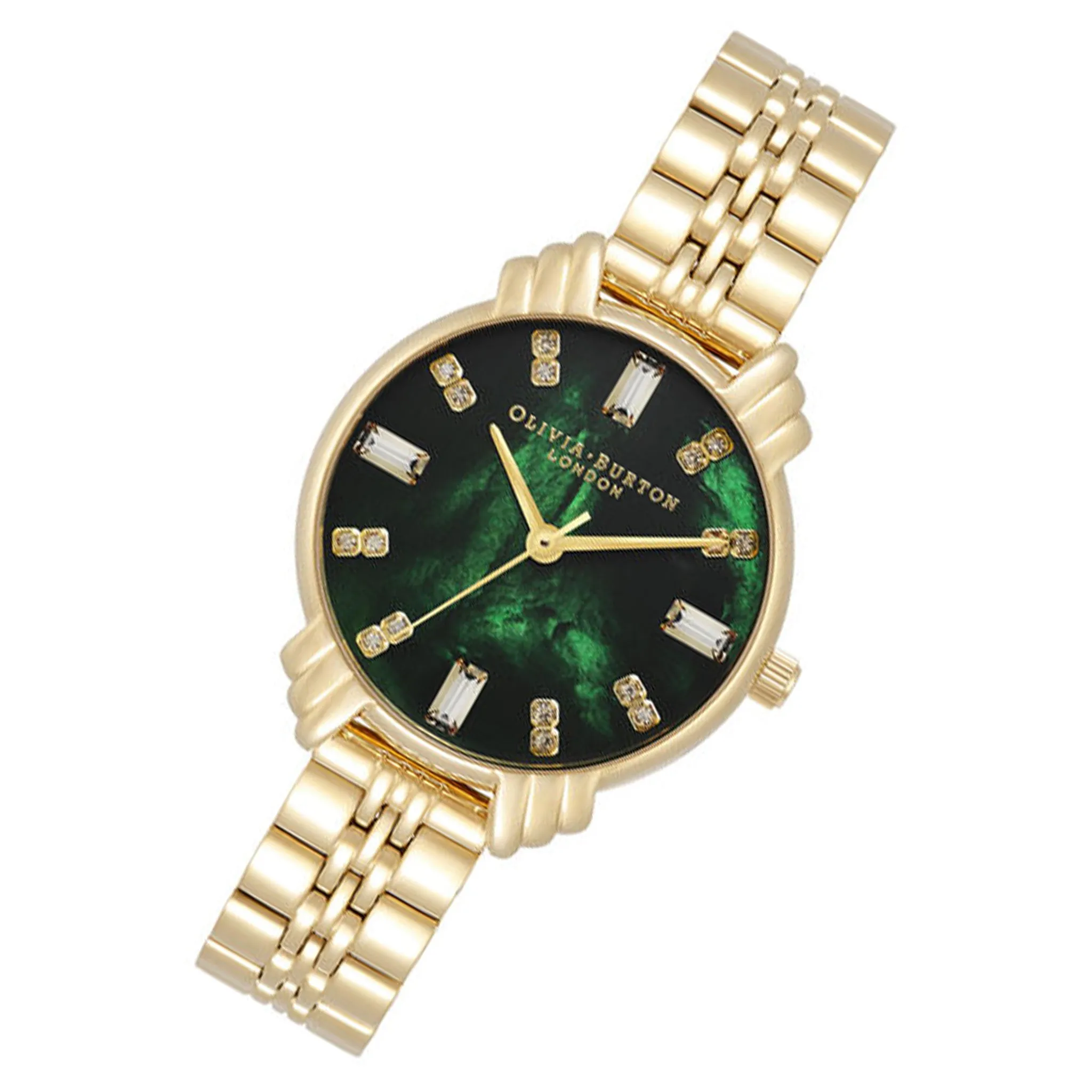 Olivia Burton Art Deco Midi Dial Emerald Green & Gold Women's Watch - OB16DC02