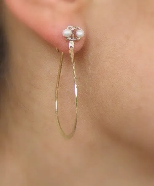 Pearl Hoop Earrings