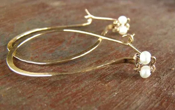 Pearl Hoop Earrings