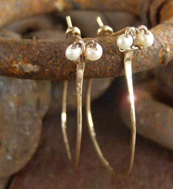 Pearl Hoop Earrings