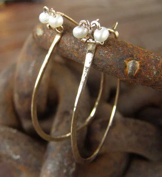 Pearl Hoop Earrings