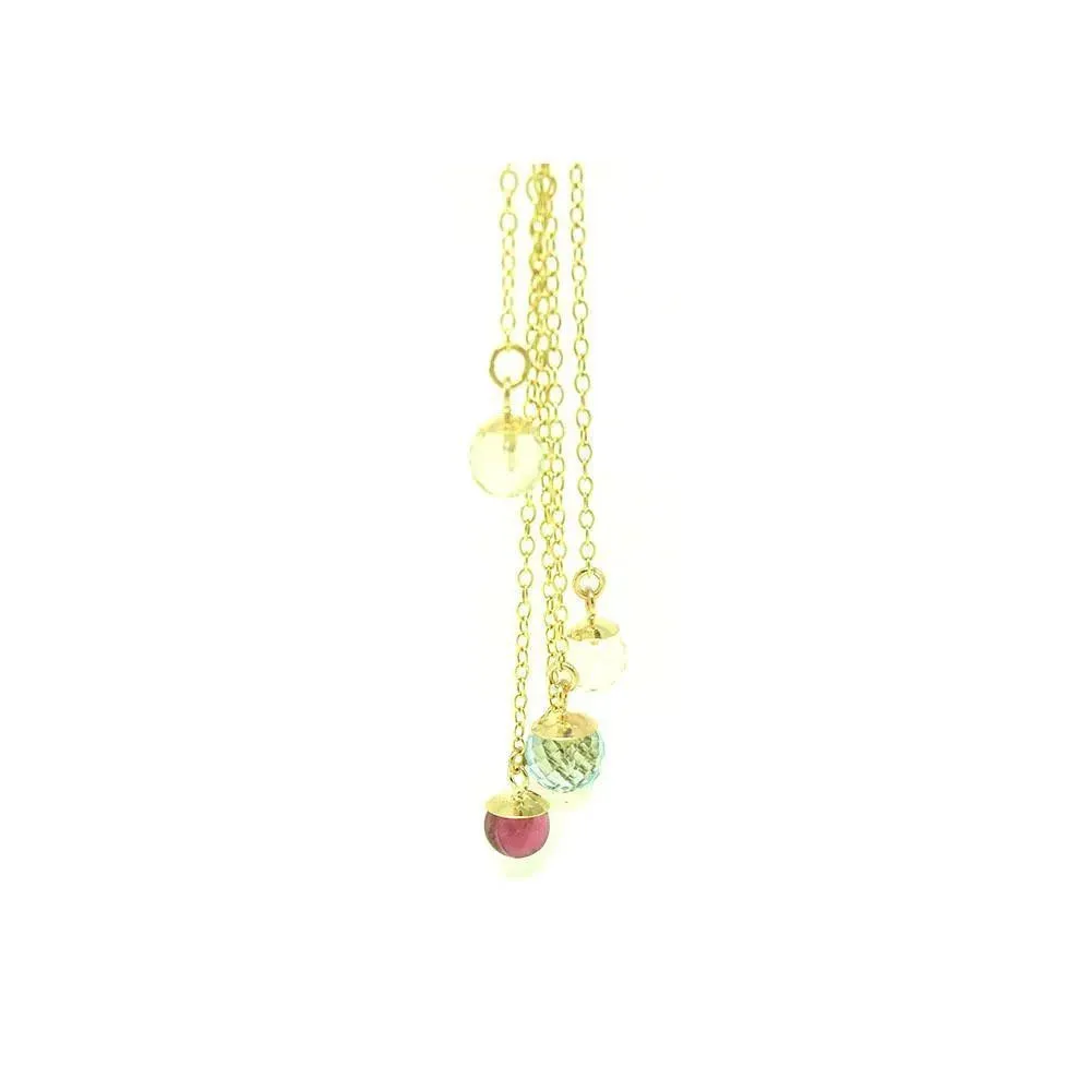 Reserved-Handmade 9ct Yellow Gold Gemstone Earrings