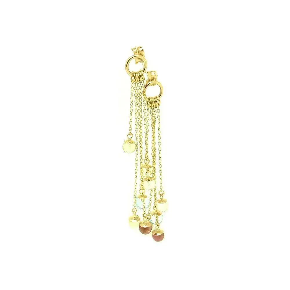 Reserved-Handmade 9ct Yellow Gold Gemstone Earrings