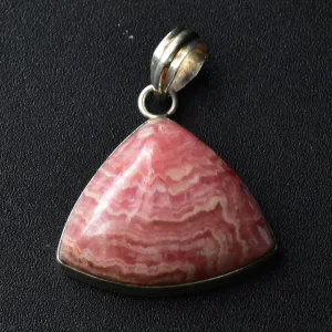 Rhodochrosite Silver Pendant