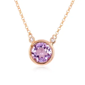 SIGNATURE Necklace (1287) - Pink Amethyst / RG