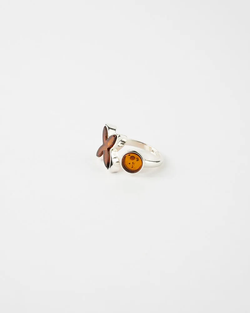 Simple Butterfly Circle Adjustable Ring