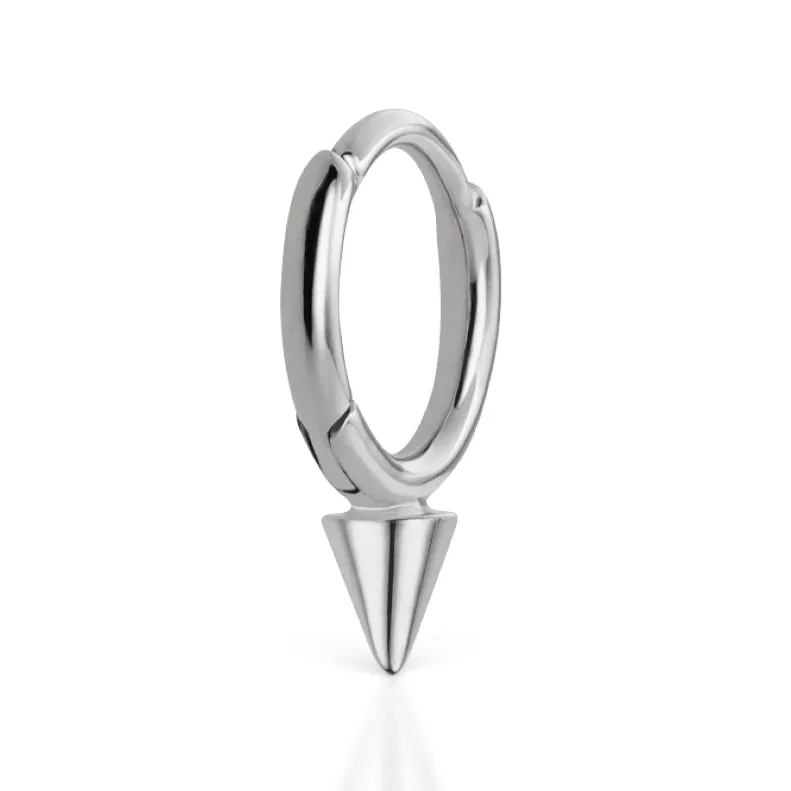 Single Spike Non-Rotating Earring by Maria Tash in White Gold