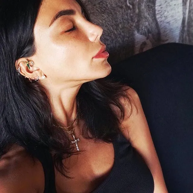 Single Spike Non-Rotating Earring by Maria Tash in White Gold