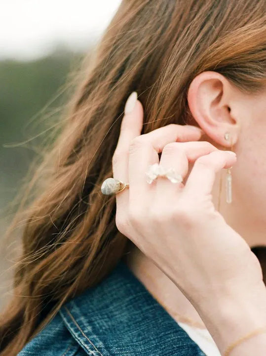 Stackable Wire Wrapped Ring | Herkimer Diamond
